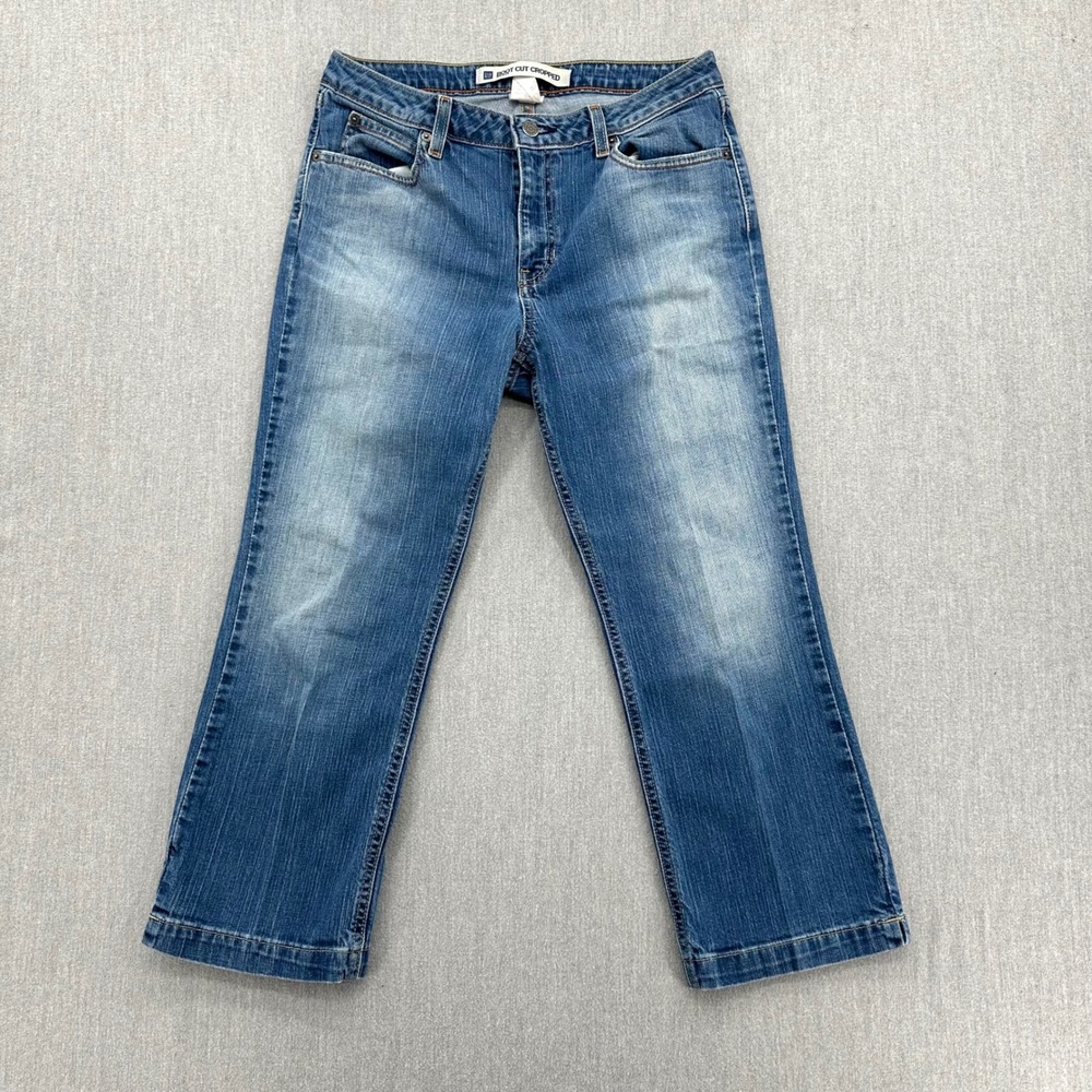 Gap Jeans Women's 10 Boot Cut Cropped Blue Stretch Mid Rise Denim Pants Vintage